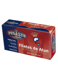 PESASUR, FILETES DE ATUN EN ACEITE DE OLIVA EN CAJITA LATA RR-330g