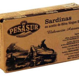 PESASUR, SARDINAS EN ACEITE DE OLIVA VIRGEN EXTRA ECOLOGICO LATA DE FACIL APERTURA RR125