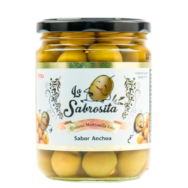 LA SABROSITA, FRASCO ACEITUNAS SABOR ANCHOA 250G
