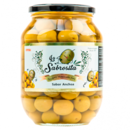 LA SABROSITA, FRASCO ACEITUNAS SABOR ANCHOA 465G