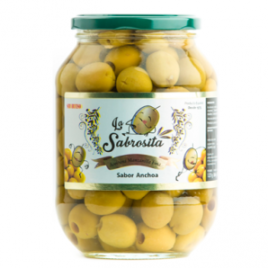 LA SABROSITA, FRASCO DE ACEITUNAS SABOR ANCHOA DESHESADAS 425G