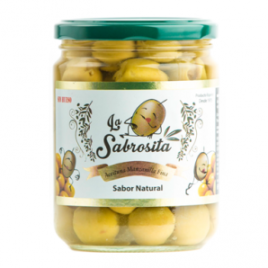 LA SABROSITA, FRASCO ACEITUNAS SABOR NATURAL DESHUESADAS 210G