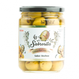 LA SABROSITA, FRASCOACEITUNAS SABORANCHOA DESHUESADAS 210G