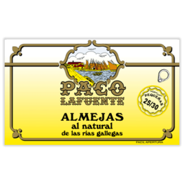 CONSERVERA GALLEGA, PACO LAFUENTE ALMEJAS AL NATURAL DE LAS RIAS GALLEGAS RO-280 25/30